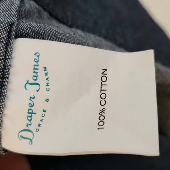 Draper James Denim Ruffle Dress with Bell Sleeve Size 6 - Picture 4 of 5